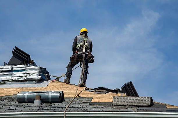 Professional Roofing technician working in North Weymouth, MA